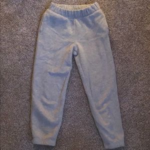grey sweatpants.